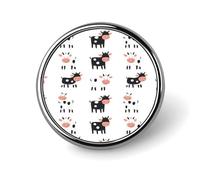 Spille smaltate a forma di mucca nera e bianca per zaino, simpatiche spille per giacche, cappotti, cappelli, borse, distintivi, divertenti e unici, accessori per gioielli alla moda per donne e uomini