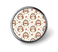 Spille smaltate a forma di riccio con stampa a forma di cuore, per zaino, cappotto, cappello, borse, distintivi, divertenti e unici, accessori per gioielli alla moda per donne e uomini