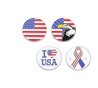 Spille smaltate con bandiera americana I LOVE Spille USA Distintivi da bavero Spille da bavero americano Spille Patriottica Giorno dell'Indipendenza Gioielli Suit Pin Stati Uniti USA Spille