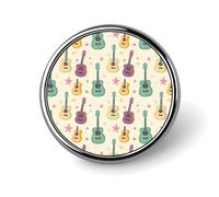 Spille smaltate con stampa a forma di chitarra e stelle, per zaino, per giacche, cappotti, cappelli, borse, spille divertenti e uniche per donne e uomini, accessori alla moda
