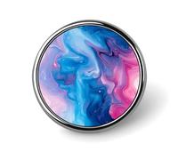 Spille smaltate con stampa astratta blu e rosa oceano per zaino - Spille carine per giacca, cappotto, cappello, borsa, spilla divertente e originale, accessorio di gioielleria alla moda per uomo e don