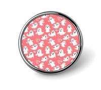 Spille smaltate con stampa bianca a fantasma carino per zaino, per giacche, cappotti, cappelli, borse, distintivi, divertenti e unici, accessori per gioielli alla moda per donne e uomini