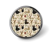 Spille smaltate con stampa di capre e fiori per zaino, simpatiche spille per giacche, cappotti, cappelli, borse, distintivi, divertenti e unici, accessori per gioielli alla moda per donne e uomini