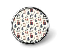 Spille smaltate con stampa gufo nel bosco per zaini, graziose spille per giacche, cappotti, cappelli, borse, distintivi, divertenti e unici, accessori per gioielli alla moda per donne e uomini