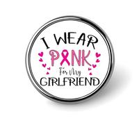 Spille smaltate Pezzi Il rosa è per la mia nonna Spille Guerriera contro il cancro Nastro rosa Combatti il cancro Nastro rosa Guerriera Bottoni per jeans Spille distintivi Distintivi moderni Cappel