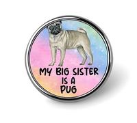 Spille smaltate Pezzi La mia sorella maggiore è un Pomerania Bottoni per jeans Spille cucciolo per zaini Regali per cuccioli Regalo per mamma di cane Spille per zaino Animale luminoso Cucciolo Cane