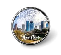 Spille smaltate Pezzi Paesaggio Bottoni di jeans Paesaggio Scenario cittadino Spilla da bavero Skyline Edificio Grattacieli Spille Distintivo Astratto Skyline della città del centro Spille Distinti