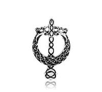 Spille, Spilla Outlander Cardo Spilla con nodo celtico Kilt Spilla con fiori nazionali scozzesi Donna Uomo Gioielli norreni vichinghi(Silver)