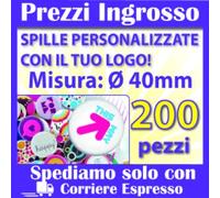SPILLE SPILLETTE PINS GADGET PERSONALIZZATE CON IL TUO LOGO DA 40 ø mm.