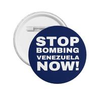 Spille Stop Bombing Venezuela Spilla in metallo No War Peace 1 pz