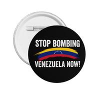 Spille Stop Bombing Venezuela Spilla in metallo No War Peace 1 pz