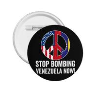 Spille Stop Bombing Venezuela Spilla in metallo No War Peace 1 pz