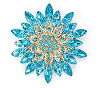 Spille, Strass in cristallo acrilico e spille con fiori in lega di zinco in colori assortiti(Blue)