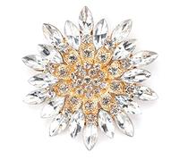 Spille, Strass in cristallo acrilico e spille con fiori in lega di zinco in colori assortiti(Clear)