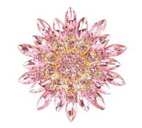 Spille, Strass in cristallo acrilico e spille con fiori in lega di zinco in colori assortiti(Pink)