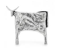 Spille vintage a forma di bovino for donna, unisex, spille for Capodanno, accessori for gioielli(Silver)