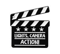 Spille vintage - Spilla per ciak, spilla da viaggio in metallo, accessorio per manici, vestiti e tracolla, hardware in lega di zinco, sudario dipinto a smalto | Presentazione cinematografica per Filmm