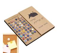 Spilli a mappa | Puntine per sughero - Spilli decorativi 51 pezzi design bandierine per appendere foto a Natale