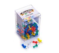 Spilli cartografici "Push Pins" con torretta colorata Leone Dell'Era, Barattolo da 125 pezzi