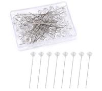 Spilli da cucito con testa di cristallo di diamante, 200 pezzi, 38 mm, trasparenti, per realizzare abiti e bouquet, per fiori, cucito, tessuto artigianale