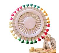 Spilli da cucito con teste colorate, Spilli dritti da cucito | per trapuntatura a testa piatta dritti lunghi | Spille decorative per tessuto con teste colorate Spille da sarta per lavori