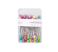 Spilli Da Cucito Per Tessuto, Spilli Perlescenti Per Quilting Con Teste A Colorate, Strumenti Di Posizionamento Per Taglio E Cucito Artigianale Con Scatola Portaoggetti, Spilla Per Tessuto Da Sa