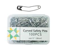 Spilli di sicurezza per trapuntare, spille da cucito per tessuto, 100 pezzi di spille per trapuntare e imbastere, spille di sicurezza multiuso per cucire, gioielli, trapuntare, lavorare a maglia