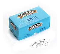 Spilli per Camicie in Acciaio Inox 304 con testa a goccia argentata Leone Dell'Era - Scatola da 10000 pezzi - mm 0,60 x 26