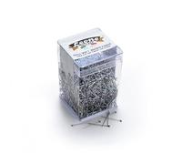 Spilli per Camicie in Acciaio Inox con testa a goccia argentata Leone Dell'Era - Barattolo da 2.500 pezzi - mm 0,60 x26