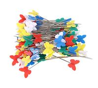 Spilli per trapuntatura Spilli da cucito a testa piatta a forma di farfalla per artigianato di sartoria trapuntata Set di colori misti da 200 pezzi con scatola di plastica