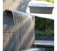 Spillway per cascate in Acciaio Inossidabile per Piscine e Giardini, caratteristica dell'Acqua Elegante per spazi Interni ed Esterni, lastre di Flusso Personalizzabili per Un Ambiente Rilassante