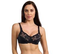Spiman Reggiseno a Balconcino in Microfibra, Coppa B, Non Imbottito, Pizzo Elastico, 3 Ganci Art 2125 (IT, Taglia della Coppa & Taglia della Fascia, B, 2, Nero)