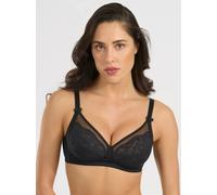SPIMAN-Reggiseno ALIDA in microfibra e inserti in tulle e pizzo elastico-COPPA C