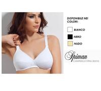 Spiman Reggiseno Donna Tessuto Elasticizzato Senza Ferretto Coppe Foderate 2127