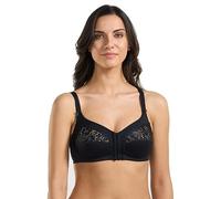 Spiman Reggiseno Senza Ferretto in Microfibra, Allacciatura Anteriore, Pizzo Elastico, Coppe Non Imbottite 2301 (IT, Taglia della Coppa & Taglia della Fascia, B, 3, Nero)
