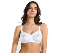 Spiman Reggiseno Senza Ferretto in Microfibra, Allacciatura Anteriore, Pizzo Elastico, Coppe Non Imbottite 2301 (IT, Taglia della Coppa & Taglia della Fascia, B, 8, Bianco)
