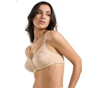 Spiman Reggiseno Senza Ferretto in Microfibra, Allacciatura Anteriore, Pizzo Elastico, Coppe Non Imbottite 2301 (IT, Taglia della Coppa & Taglia della Fascia, B, 5, Nudo)