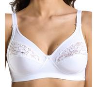 Spiman Reggiseno Senza Ferretto Non Imbottito in Microfibra Elasticizzata con Coppa C Foderata Internamente in Cotone e Pizzo Elastico, Spalline Regolabili, Gancio a 3 Regolazioni, Anche Taglie Forti