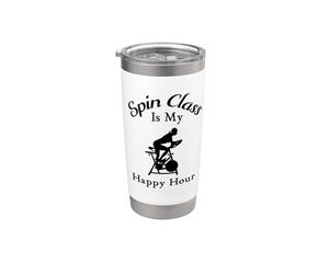 Spin Class è il mio Happy Hour Cool Spin Class Ciclismo Bicchiere termico in acciaio inox doppia parete