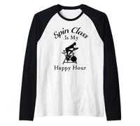 Spin Class è Il Mio Happy Hour Cool Spin Class Ciclismo Maglia con Maniche Raglan