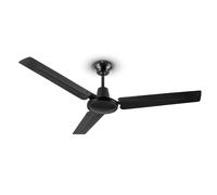 Klarstein Spin Doctor ventilatore da soffitto 122cm 55W 3 pale d'acciaio inox nero