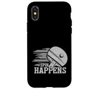 Spin Happens Funny Table Tennis Player Racket Paddle Zone Custodia per iPhone X/XS