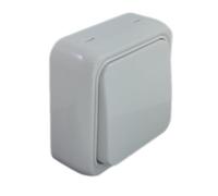 SPIN Interruttore slim a 1 livello, stile moderno, bianco, interruttore a parete, isolamento in plastica resistente al fuoco