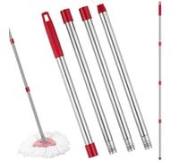Spin Manico di Ricambio Mop, 4 Sezioni Compatibili con Vileda Spin Mop Ricariche rotante e Scope Stick per la pulizia dei pavimenti, da 30" a 57"
