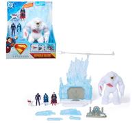DC Comics Superman - Set da gioco Fortezza della Solitudine, 33 cm, con personaggio Superman e cripto e mostro di neve, giocattolo per bambini dai 4 anni in su