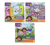 Spin Master Dora giochi e puzzle pacchetto con gioco di carte e gioco pop-up
