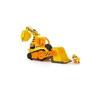 Rubble & Crew, Veicolo da lavoro Deluxe di Rubble, Bulldozer da cantiere con luci, suoni e personaggio, giocattoli per bambini e bambine dai 3 anni in su