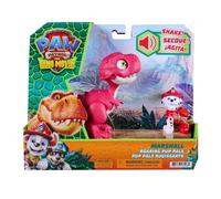 Paw Patrol: The Dino Movie, Roaring Pup Pals Marshall, include un giocattolo dinosauro Rhubarb da 10,1 cm con suoni attivi e un personaggio Marshall, giocattoli per in età prescolare dai 3 anni in su