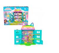 Gabby's Dollhouse , Casa delle bambole per festeggiamenti da 15 pezzi a tema arcobaleno, personaggi giocattolo, mobili per la casa delle bambole e 6 effetti sonori, giocattoli per bambine e bambini dai 3 anni in su