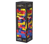 Spin Master Games, Cardinal Classics, Jumbling Tower Arcobaleno, gioco di società, pezzi di legno da impilare, costruire e far cadere, da 2 a 10 giocatori, dai 6 anni in su
